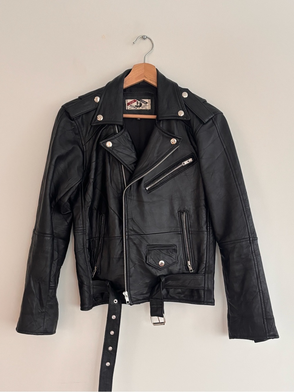 Classic Black Leather Biker Jacket